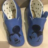 Disney Shoes | Disney Baby 12-18 Months Blue Mickey Leather Boot | Color: Black/Blue | Size: 7bb