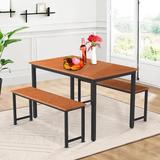 Ebern Designs Adisa 3 - Piece Dining Set Wood in Black/Brown, Size 28.7 H in | Wayfair 01D772F9251B43A78F626E087CD4577E