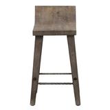 Joss & Main Carlson Solid Wood Stool Wood in Green/Brown, Size 29.0 H x 13.5 W x 13.0 D in | Wayfair C2517D4C966949F9A7F8B1EBD1A1A4F0