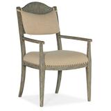 Hooker Furniture Solid Wood Arm Chair in Gray Wood/Upholstered/Fabric in Brown/Gray, Size 39.25 H x 23.75 W x 25.5 D in | Wayfair 6025-75301-90