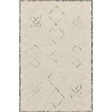 Justina Blakeney x Loloi Leela Geometric Handmade Tufted Wool Ivory/Area Rug Wool in Gray, Size 144.0 H x 102.0 W x 0.5 D in | Wayfair