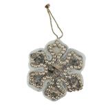 Northlight Seasonal 4" Gray & Gold Decorative Snowflake Christmas Ornament Wood in Brown, Size 4.0 H x 0.38 W x 3.5 D in | Wayfair 32638738