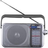 QFX Retro AM/FM/SW1 & SW2 Portable Decorative Radio in Gray, Size 3.1 H x 5.2 W x 9.5 D in | Wayfair QFXR24