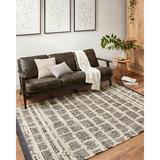 White Area Rug - Chris Loves Julia x Loloi Alice Abstract Cream/Charcoal Area Rug Polyester in White, Size 77.0 W x 0.5 D in | Wayfair