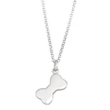 Kids' Junior Jewels Sterling Silver Dog Paw Pendant Necklace, Girl's, White