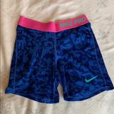 Nike Shorts | Blue And Pink Design Nike Pros | Color: Blue | Size: Youth Large