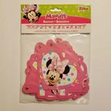 Disney Party Supplies | Disney Minnie Mouse Happy Birthday Banner 6.25 | Color: Pink | Size: 6.25 Feet