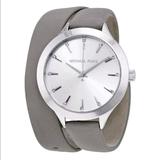 Michael Kors Accessories | Michael Kors Runway Silver Double Wrap Watch | Color: Gray/Silver | Size: Os