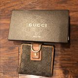 Gucci Bags | Authentic Gucci D Ring Monogram Bifold Wallet | Color: Brown | Size: Os