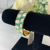 Kate Spade Jewelry | Kate Spade On The Ball Idiom Bangle Nwt | Color: Gold/White | Size: Os