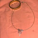 J. Crew Jewelry | J Crew Goldtone Bangle Bracelet + 3 Cross Necklace | Color: Gold | Size: Os