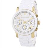 Michael Kors Jewelry | Michael Kors Mk5145 Womens Gold And White Watch | Color: White | Size: Os