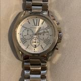 Michael Kors Accessories | Michael Kors Bradshaw Watch Silver With White Face | Color: Silver | Size: Os