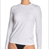 Nike Swim | Nwt Women's Upf 40+ Long Sleeve Rashguard Swim Tee | Color: White | Size: M