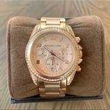 Michael Kors Jewelry | Michael Kors Blair Chronograph Rose Gold Watch | Color: Gold | Size: Os