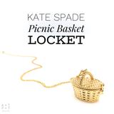 Kate Spade Jewelry | Kate Spade Pack A Picnic Basket Locket Necklace | Color: Gold | Size: Os