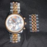 Michael Kors Accessories | Michael Kors Rose Gold, Gold And Silver Watch | Color: Gold/Silver | Size: 16-17 Cm Wrist