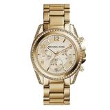 Michael Kors Accessories | Michael Kors Gold Watch With Stones Mk5166 | Color: Gold/Silver | Size: Os