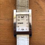 Coach Accessories | Coach Watch With Off White Alligator Leather Band | Color: Cream/White | Size: Os