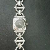 Gucci Jewelry | Gucci Silver Ladies Watch 6400l | Color: Black/Silver | Size: 5 Plus Links