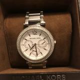 Michael Kors Other | Michael Kors Mk5353 Parker Silver Chronograph | Color: Silver | Size: Os