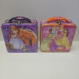 Disney Accessories | Halloween Disney Princess Mini Metal Lunchbox 2pc | Color: Orange/Purple | Size: Osg