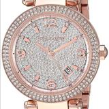 Michael Kors Accessories | Michael Kors Round Parker Watch Rose Gold (Mk6511) | Color: Gold/Tan | Size: Os