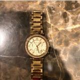 Michael Kors Accessories | Michael Kors Studded Chronograph Gold Watch | Color: Gold | Size: Os