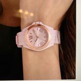Michael Kors Accessories | Michael Kors Pink Ladies Watch | Color: Pink | Size: One Size Adjustable Silicone Strap