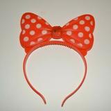 Disney Party Supplies | Minnie Mouse Red Bow Glow Ears Headband Light Up | Color: Red/White | Size: Os