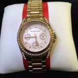 Michael Kors Accessories | Michael Kors Women's Chronograph Watch | Color: Gold | Size: Fits Size 7 12 Wrist.