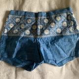 Madewell Shorts | Embroidered Linen Madewell Shorts | Color: Blue/White | Size: 2