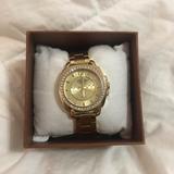 Coach Accessories | Coach Ladies Crystal Accent Stainless Steel Watch | Color: Gold/White | Size: Os