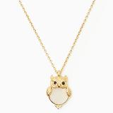 Kate Spade Jewelry | Kate Spade Into The Woods Owl Necklace Nwot | Color: Gold/White | Size: Os