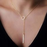 Urban Outfitters Jewelry | Minimalist Lariat Necklace (Gold) | Color: Gold/Silver | Size: Os