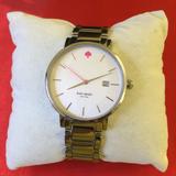 Kate Spade Accessories | Kate Spade Gramercy Silver Tone Band Watch | Color: Silver/White | Size: Fits Size 6 34 Wrist