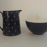 Kate Spade Dining | Kate Spade Larabee Dot Navy-Creamer And Su | Color: Blue/Gray | Size: Os