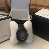 Gucci Accessories | Gucci Watch W Rubber Band (Brand New) | Color: Black/Gray | Size: Os