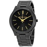 Michael Kors Accessories | Michael Kors Runway Black Stainless Steel Watch | Color: Black/Gold | Size: Os