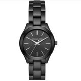 Michael Kors Accessories | Michael Kors Ladies Slim Runway Black Watch | Color: Black/Silver | Size: Os