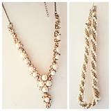 J. Crew Jewelry | Intertwining Gold String And Pearl Necklacea | Color: Gold/Silver | Size: Os