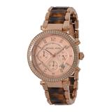 Michael Kors Accessories | Michael Kors Parker Tortoiseshell Rose Gold Watch | Color: Brown/Gold | Size: Os