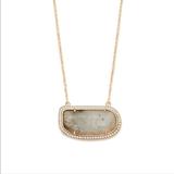 Anthropologie Jewelry | Melanie Auld Anthropologie Stone Slice Necklace | Color: Gold | Size: Os