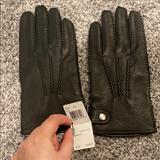 Coach Accessories | New Coach Black Leather Deerskin Gloves Large | Color: Black | Size: Large