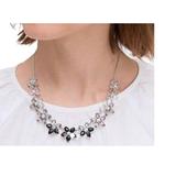 Kate Spade Jewelry | Kate Spade Black Stone Bed Of Roses Necklace | Color: Black/Silver | Size: Os