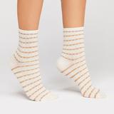 Free People Accessories | Nwt Free People Everyday White Gold Stripe Socks | Color: Gold/White | Size: Os