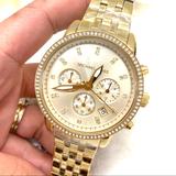 Michael Kors Accessories | Michael Kors Chronograph Watch Mk6342 | Color: Gold | Size: Os