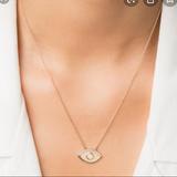 Anthropologie Jewelry | Anthropologie Melanie Auld Occhio Necklace Nwt | Color: Gold | Size: Os