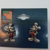 Disney Jewelry | Disney Mickey Mouse Antique Silver Plated Earrings | Color: Silver | Size: Os