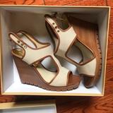 Michael Kors Shoes | Michel Kors High Heel Sandals | Color: Brown/Cream | Size: 8